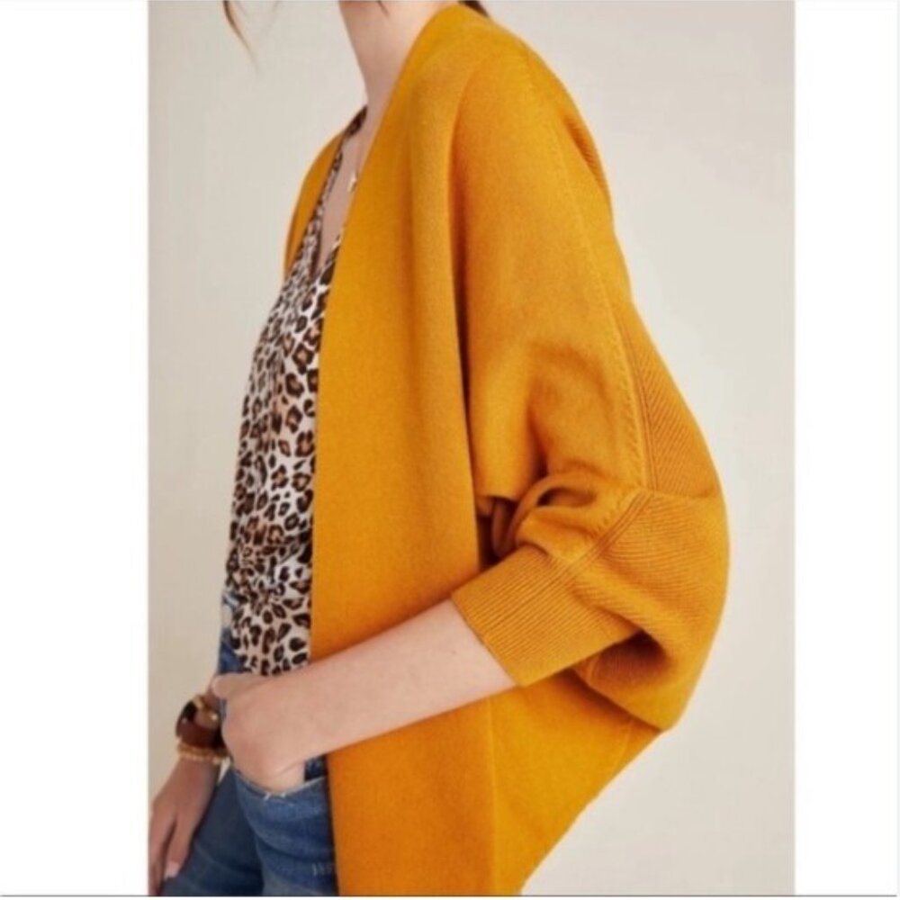 Euc Anthropologie | Akemi + Kin Mina Yellow Mustard Shrug Cardigan O/S View 6